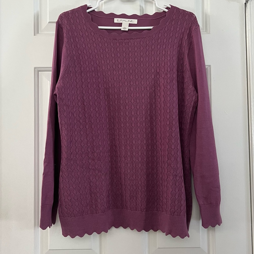 Emaline Plum Knit Top